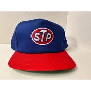 Vintage STP Brand New Nascar Racing Hat Cap Snapback Oil Blue & Red